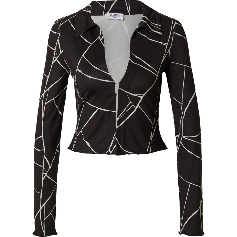 SHYX Blúzka Galina svetlosivá / čierna 54238363