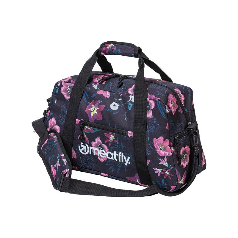 Meatfly Dámska cestovná taška Mavis Hibiscus Black 66580239