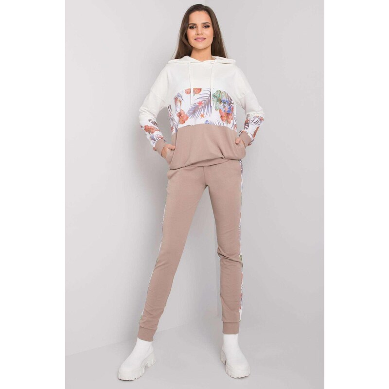 MladaModa Dvojfarebná tepláková súprava Melanie s kvetinový vzorom 33898378