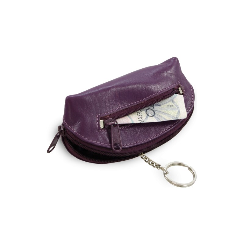 Arwel Fialová kožená dvojzipsová kľúčenka 619-0367-76 36559718