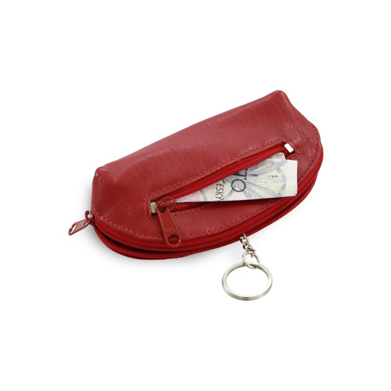 Arwel Červená kožená dvojzipsová kľúčenka 619-0367-31 36559717