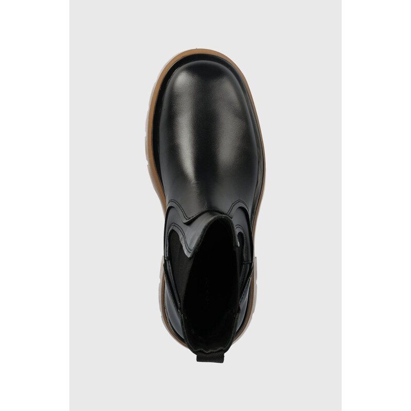 Kožené topánky chelsea Gant Meghany dámske, čierna farba, na platforme,