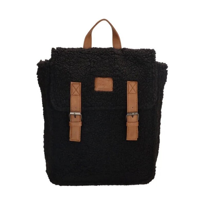 Beagles Čierny huňatý vintage batoh „Bear“ 36133105