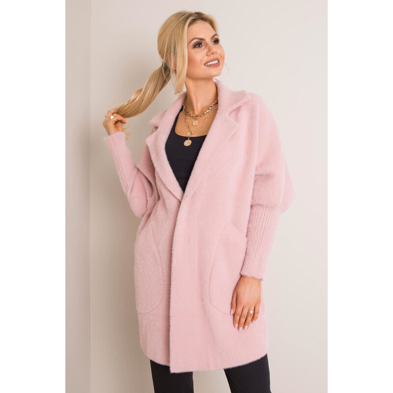 Glara Jednofarebný kabát s vlnou 36133813