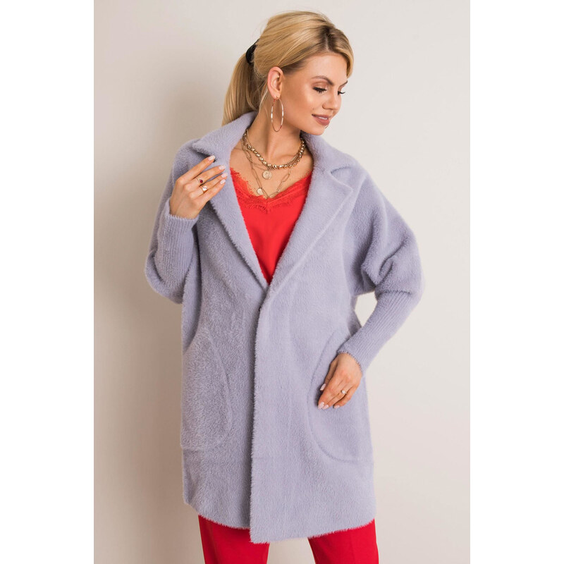 Glara Jednofarebný kabát s vlnou 36318329