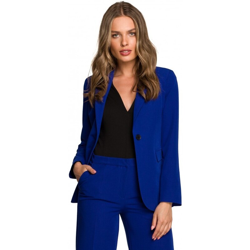 STYLOVE S310 Sako s jedným gombíkom - kráľovská modrá 37799460