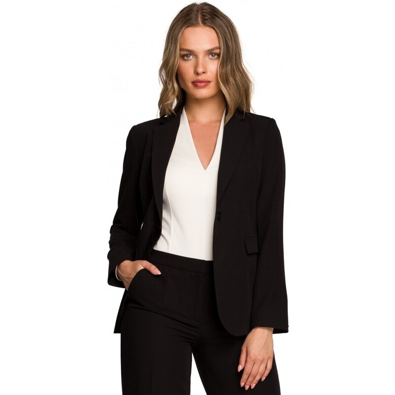 STYLOVE S310 Sako s jedným gombíkom - čierne 37799554