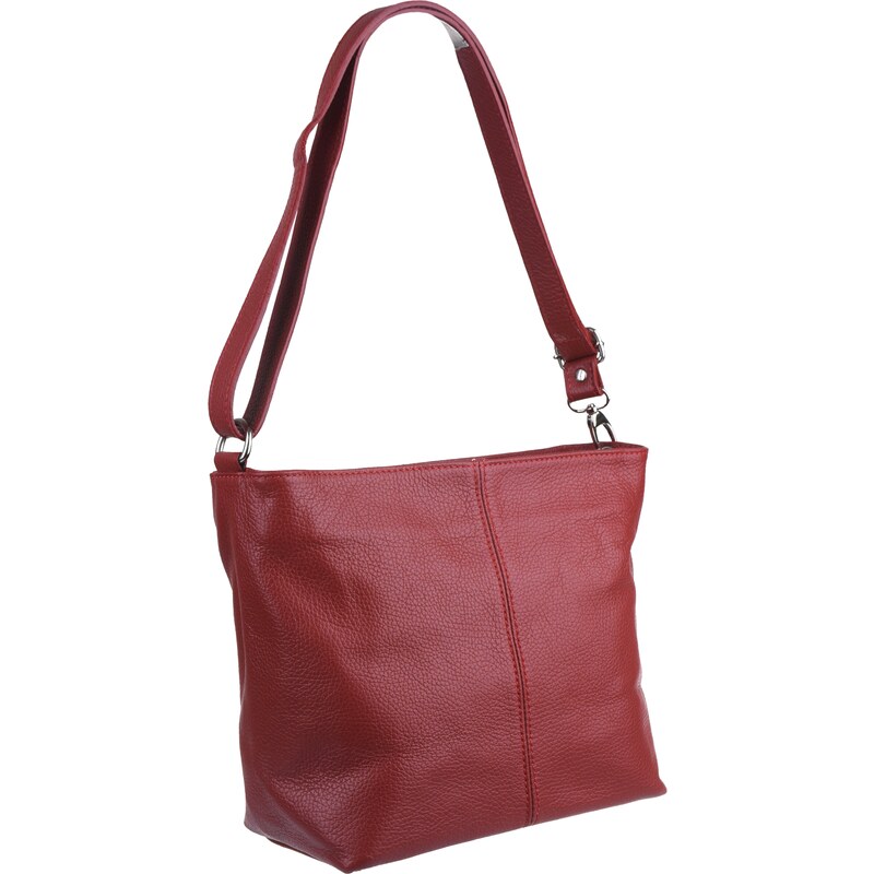 Červená kožená talianska crossbody kabelka Prisca Rossa NovaKabelka.sk 28895464