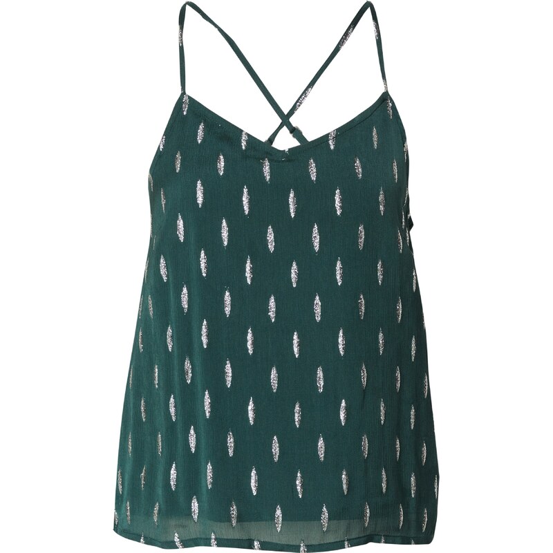 ABOUT YOU Top Fee tmavozelená / strieborná 54238469
