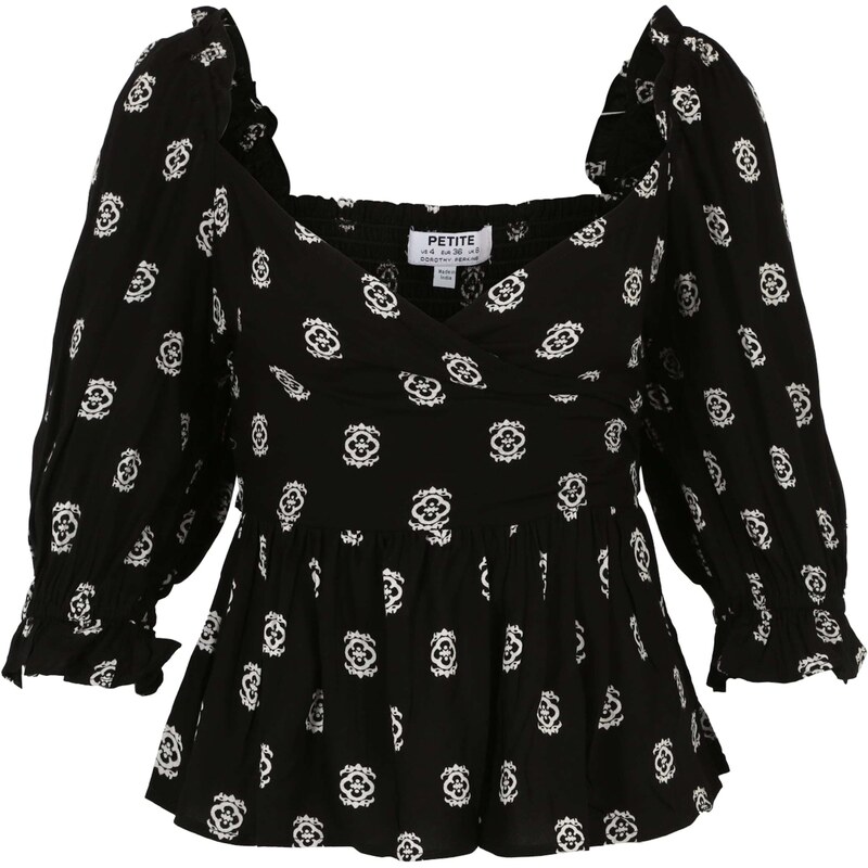 Dorothy Perkins Petite Blúzka čierna / biela 59664849