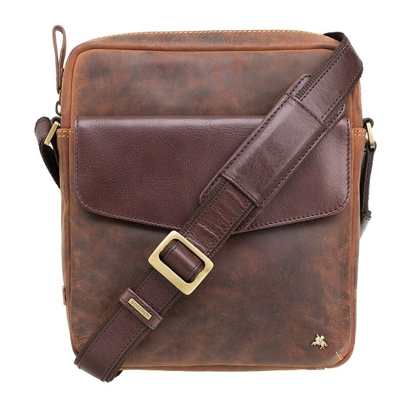 Visconti Značková pánska kožená taška cez rameno (GT167) 36733600