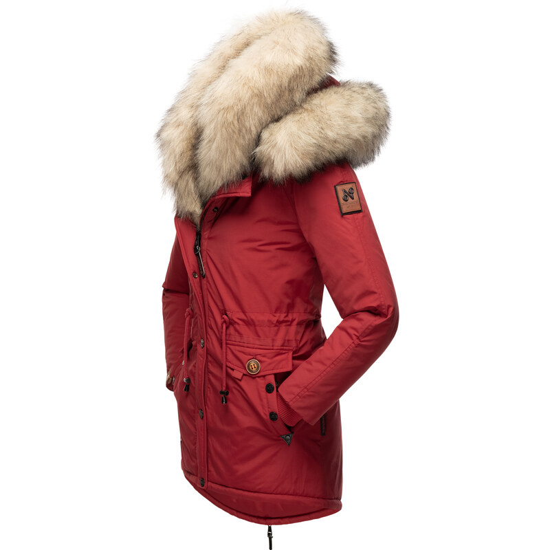 Dámska zimná bunda s kožušinkou Sweety Navahoo - BLOOD RED