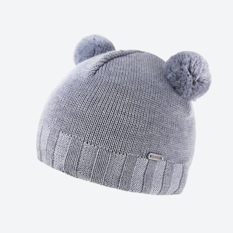 Detská pletená Merino čiapka Kama B91 109 Šedá 46771645