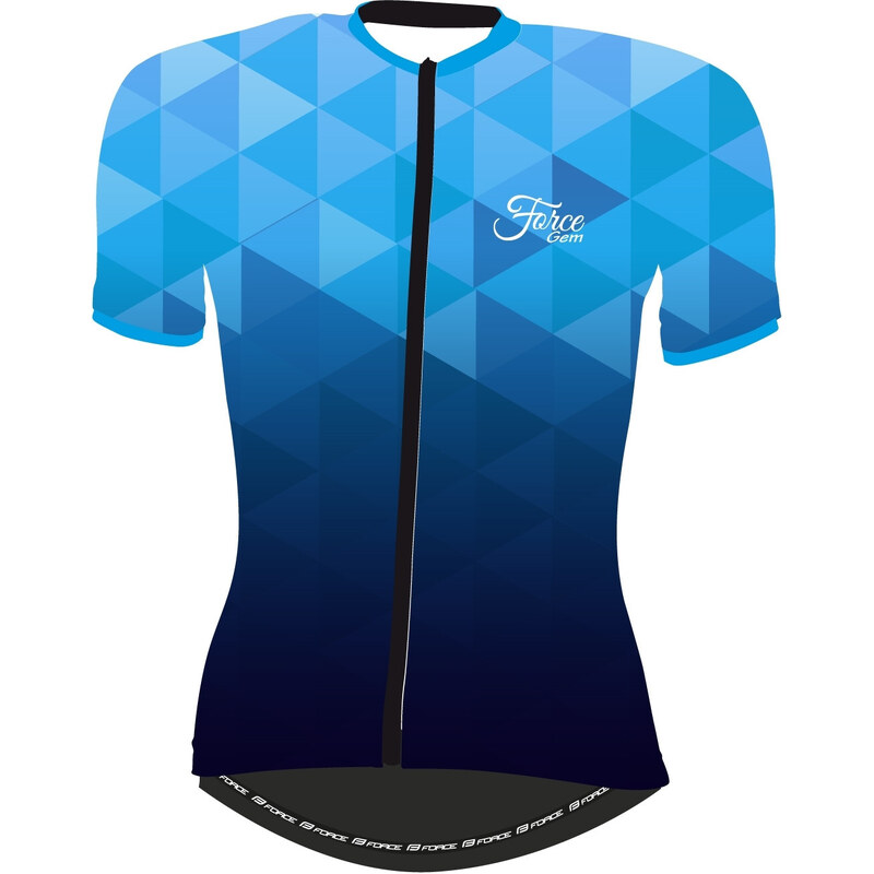 FORCE dres GEM dámsky krátky rukáv, modrý L 48217554