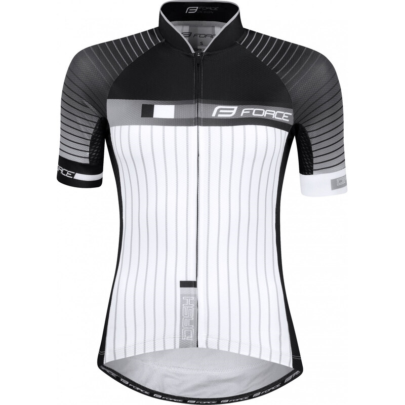 Force dres dash dámsky, krátky rukáv, čierno-biely 66455202