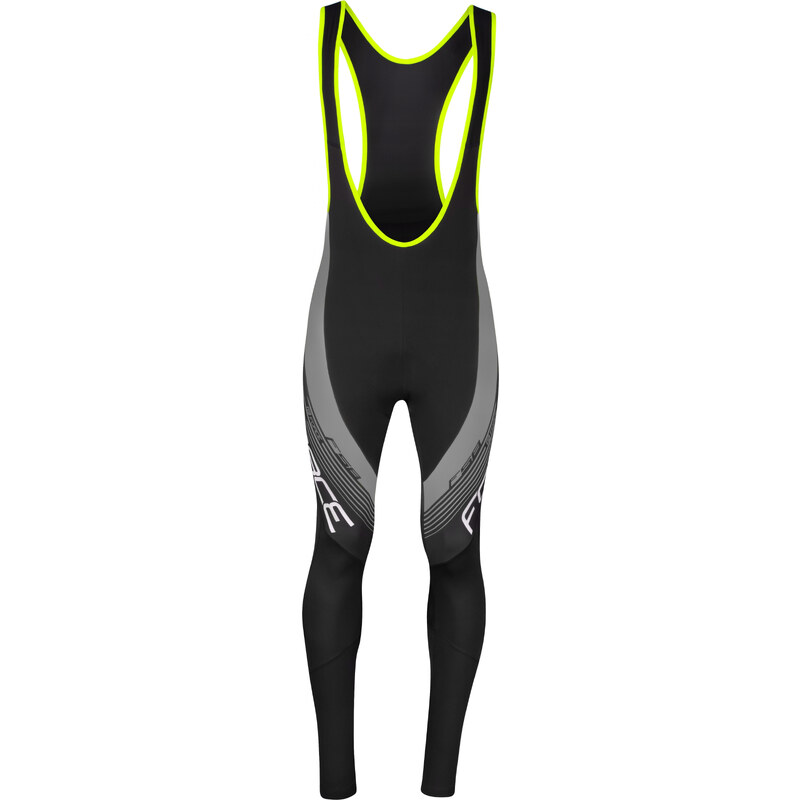 FORCE nohavice F58 s trakmi bez vložky, čierno-šedé 61040852