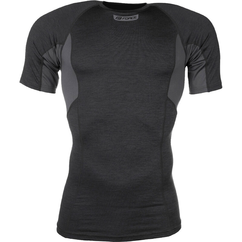 Force tričko funkčné breeze krátky rukáv, šedé 36059498