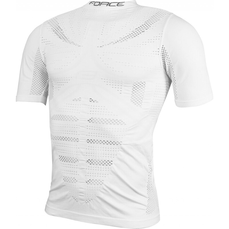 FORCE tričko funkčné WIND krátky rukáv, biele 36059510