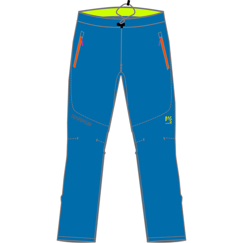 Karpos FANTASIA KID outdoorové nohavice, detské, modré/oranžové 58442961
