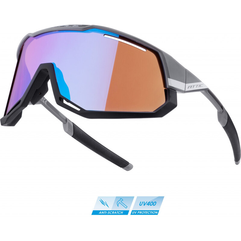 FORCE okuliare ATTIC šedo-čierne, ružové zrkadlové sklá 60928421