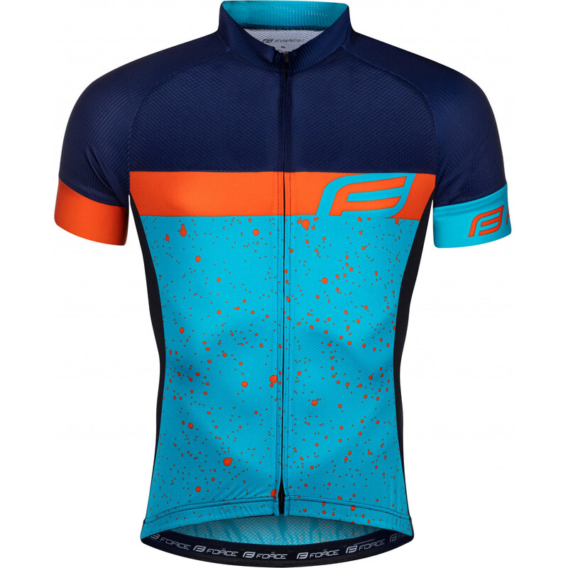 FORCE dres SPRAY krátky rukáv, modro-oranžový 36149222
