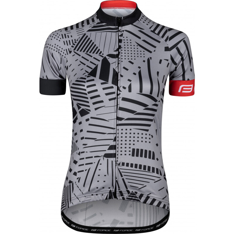 Force dres shard dámsky, krátky rukáv, šedo-čierny 51290407