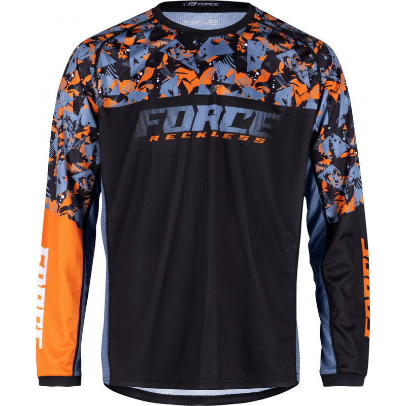 FORCE dres RECKLESS dlhý rukáv, čierno-oranžový 43348314