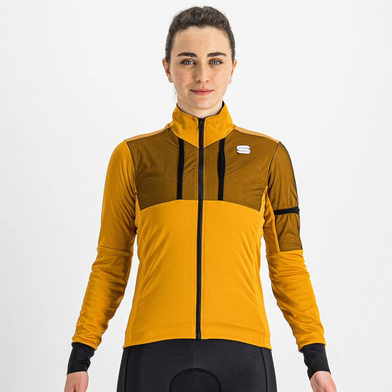 Sportful SUPERGIARA cyklistická bunda, dámska, zlatá 58444563