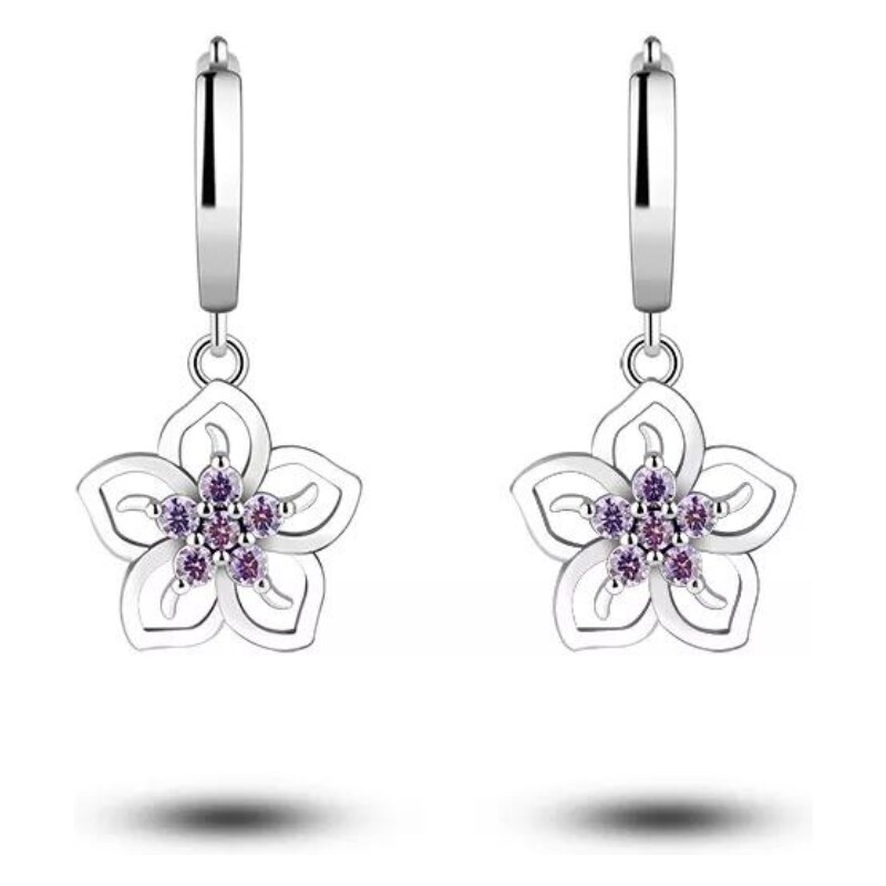 Olivie Strieborné náušnice VIOLET 7133 36256869