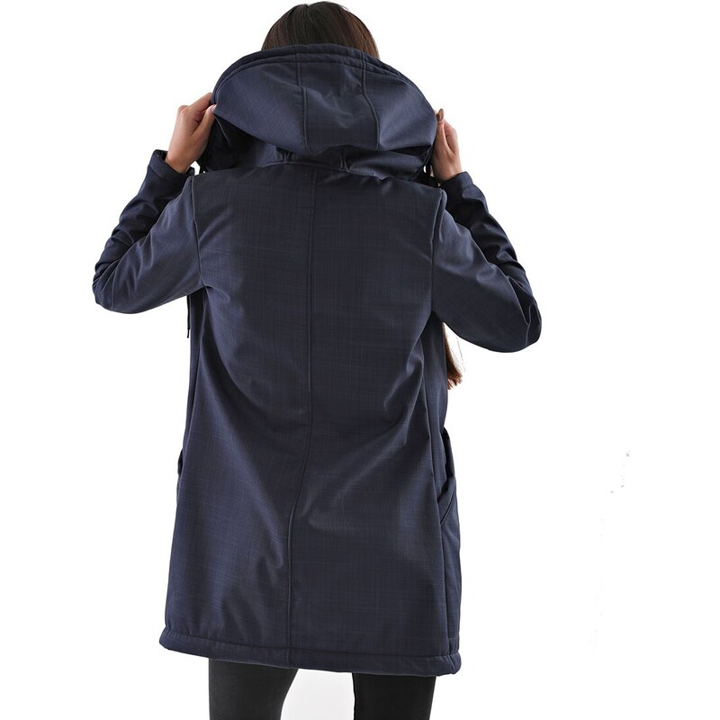 Dámsky Kabát s kapucňou Barrsa Beran Blue