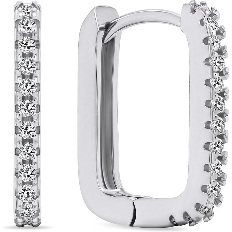 Brilio Silver Moderné strieborné náušnice so zirkónmi EA637W 66591887