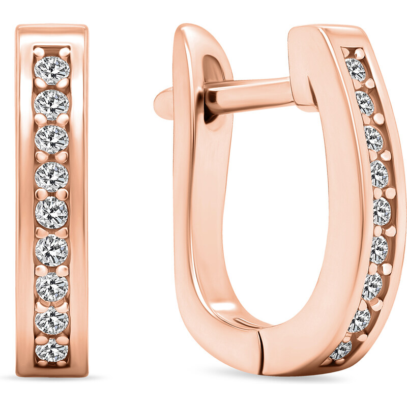 Brilio Silver Krásne bronzové náušnice so zirkónmi EA679R 66594546