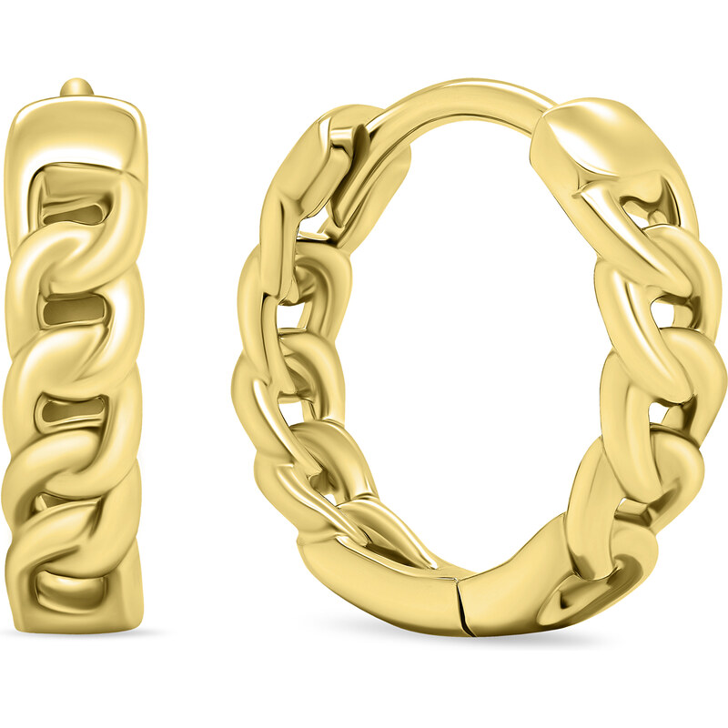 Brilio Silver Štýlové pozlátené kruhové náušnice EA680Y 66583139