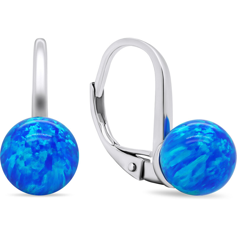 Brilio Silver Očarujúce strieborné náušnice so syntetickými opálmi 66600284