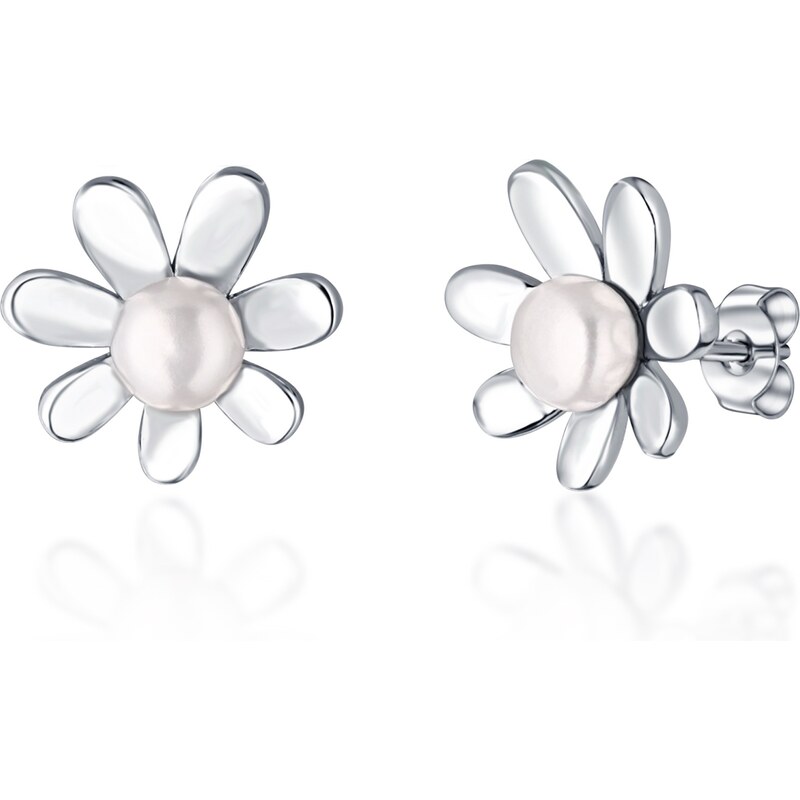 JwL Luxury Pearls Pôvabné náušnice s pravými riečnymi perlami Kytičky 66593474