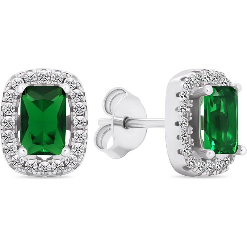 Brilio Silver Trblietavé strieborné náušnice so zirkónmi EA578WG 66593667