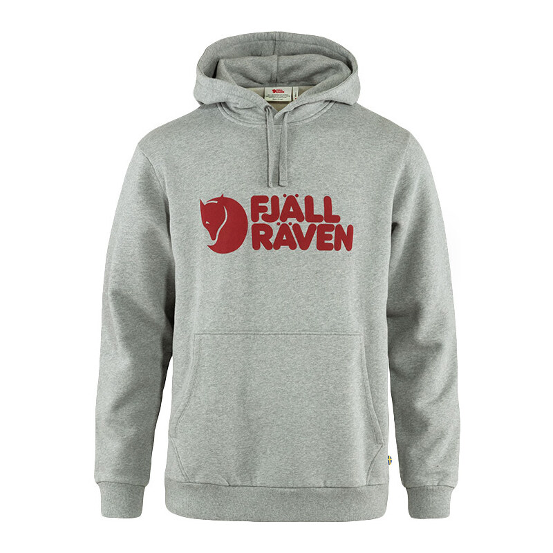 Fjällräven Logo Hoodie M Grey-Melange 65397204