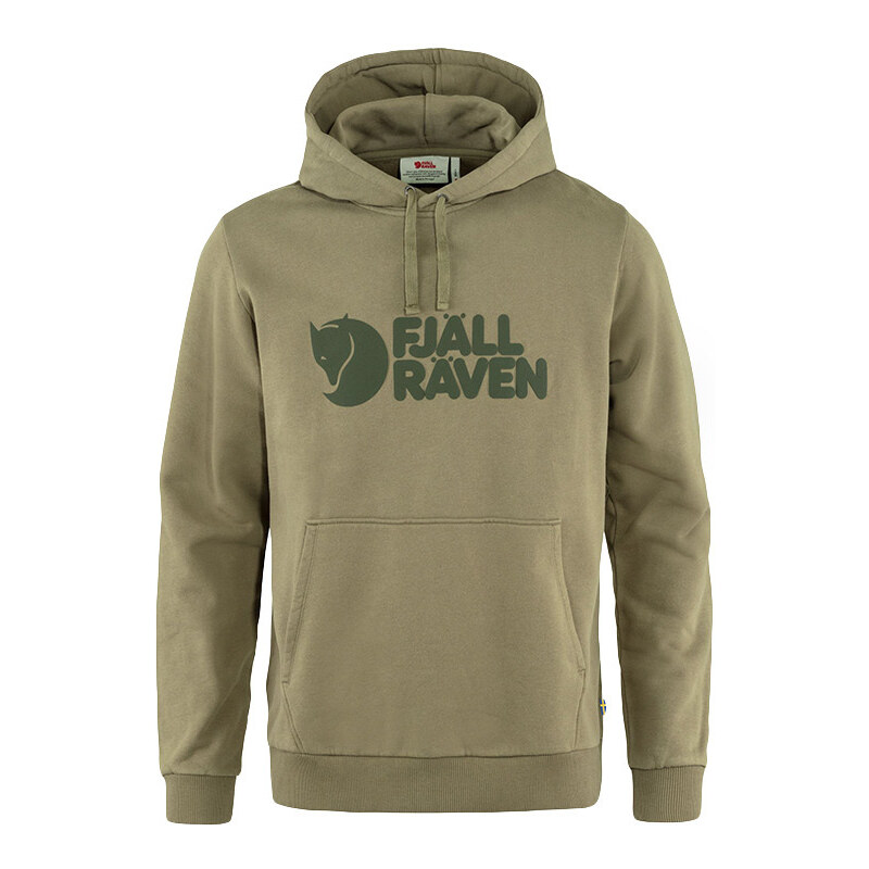 Fjällräven Logo Hoodie M Light Olive 65399101