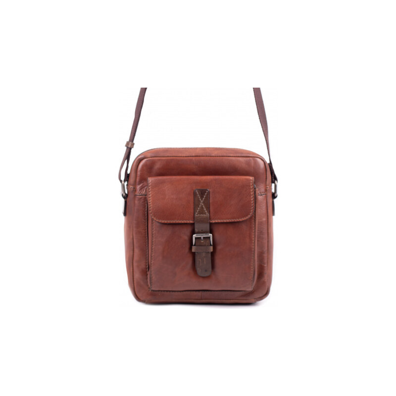 SEGALI Pánska kožená taška cez rameno SG 229405 tan 36261147