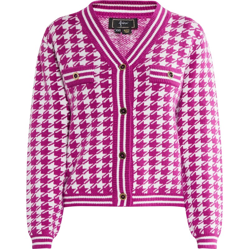 faina Kardigán fuksia / biela 54235297