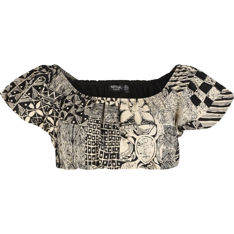 Nasty Gal Petite Tričko béžová / čierna 36288939