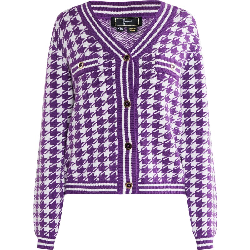 faina Kardigán tmavofialová / biela 63142761