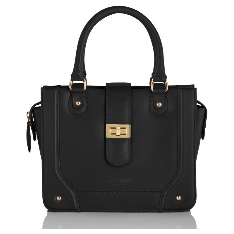 Paolo Peruzzi Kožená čierna dámska kabelka do ruky Diana 66571993