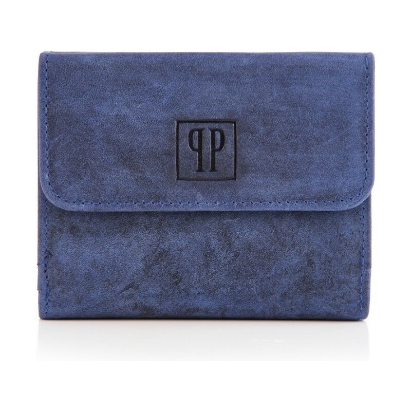 Paolo Peruzzi Kožená malá dámska modrá peňaženka PP 66572112