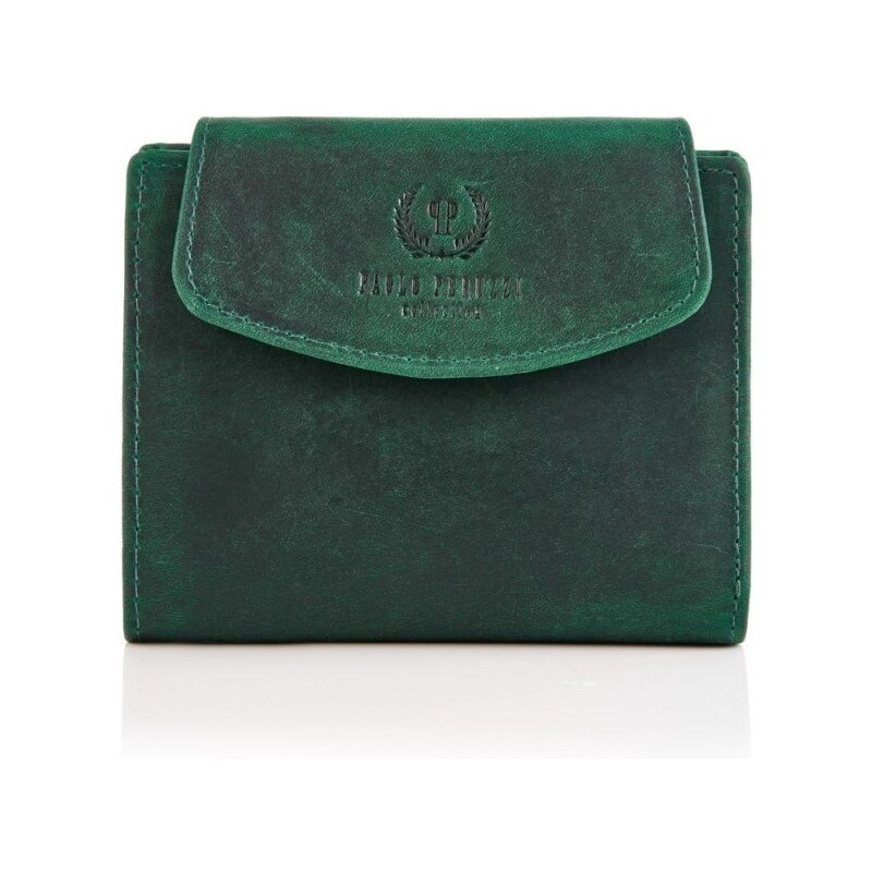 Paolo Peruzzi Vintage zelená kožená dámska peňaženka Peruzzi 66572114