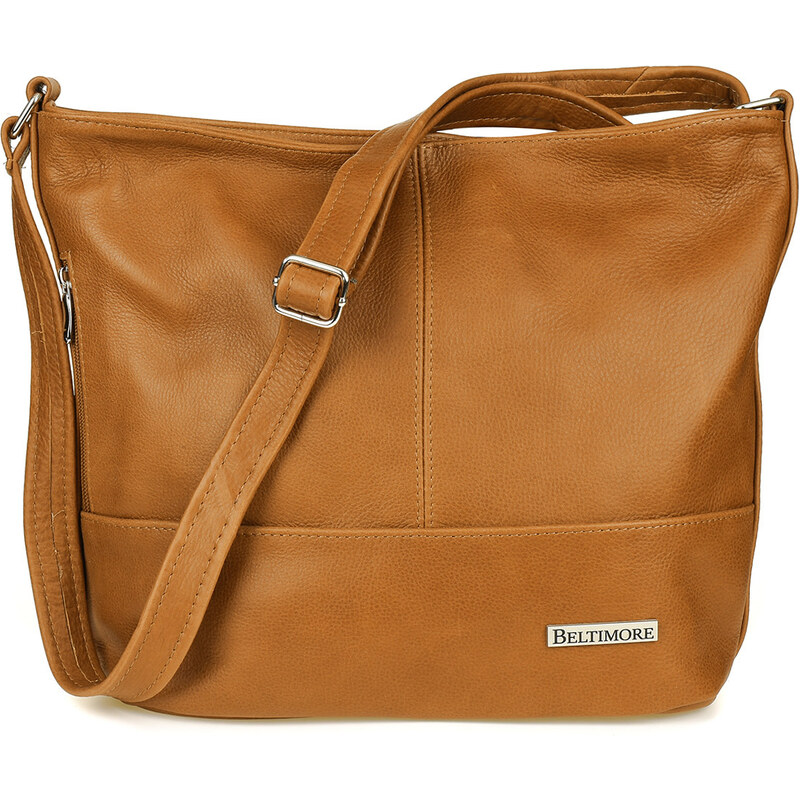 Beltimore Kožená dámska kabelka LANA - CAMEL 66572186
