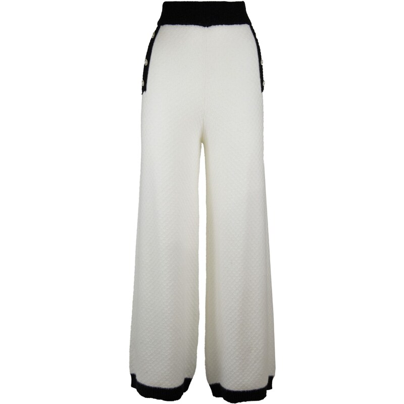 Influencer Nohavice čierna / biela 54235362