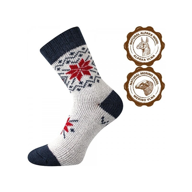 ALTA vlnené extra hrejivé ponožky so striebrom VoXX Tm. modrá / Sivá 36289580