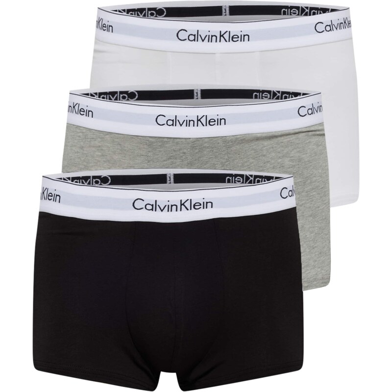 Calvin Klein Underwear Boxerky sivá melírovaná / čierna / biela