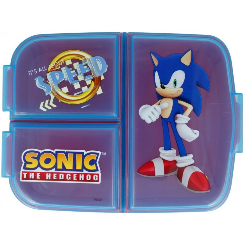 Stor Multibox na desiatu Ježko Sonic s 3 priehradkami